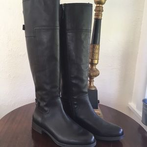 NEW Franco Sarto black leather riding boots